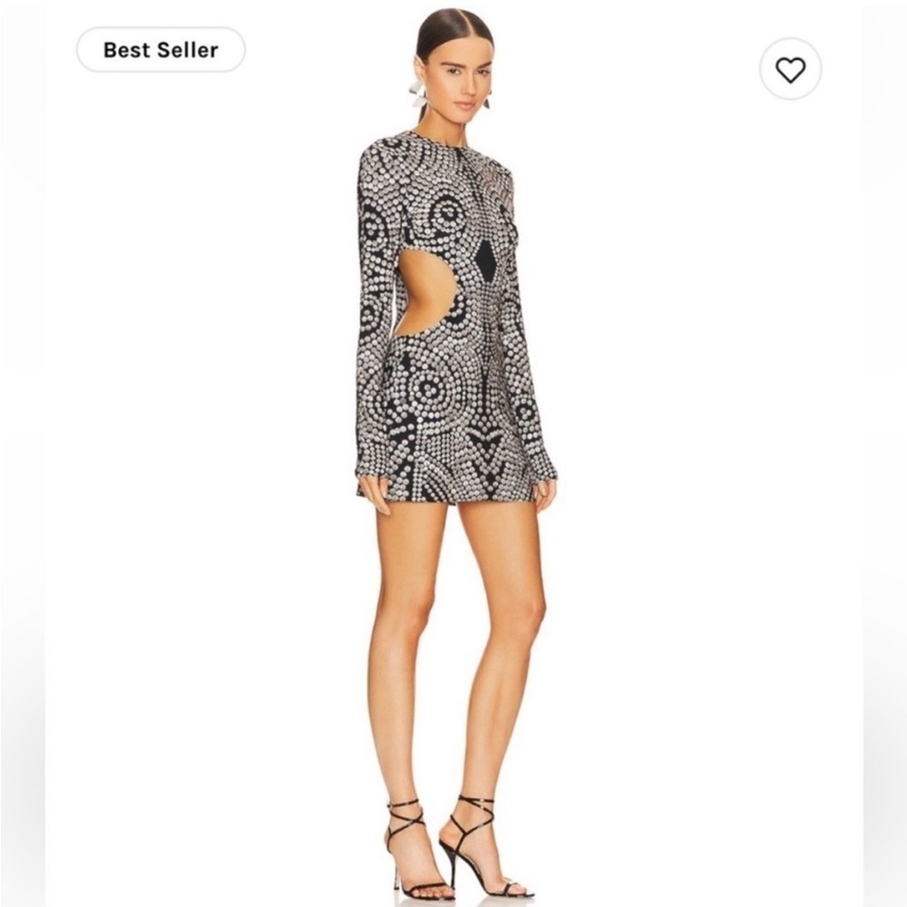 NWT- Norma Kamali cutout dress in studs